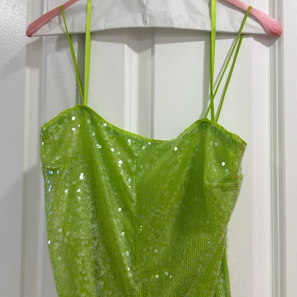 Bright green jumpsuit, very fun - sexy yet comfy.